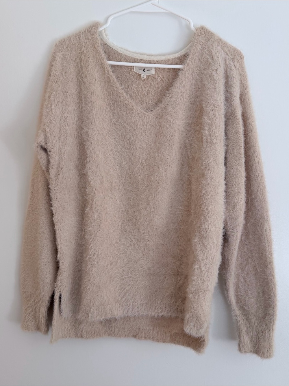 Cozy V-Neck Fuzzy Sweater
